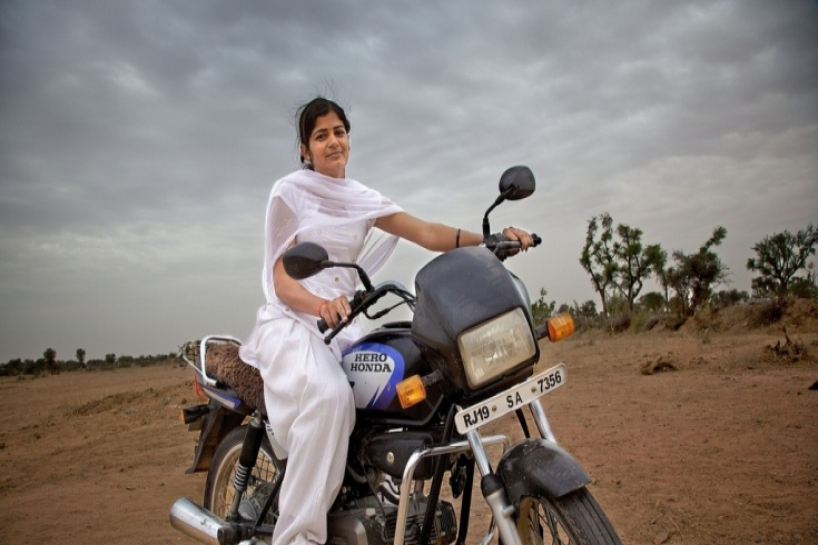 Une institutrice au Rajasthan (Inde)