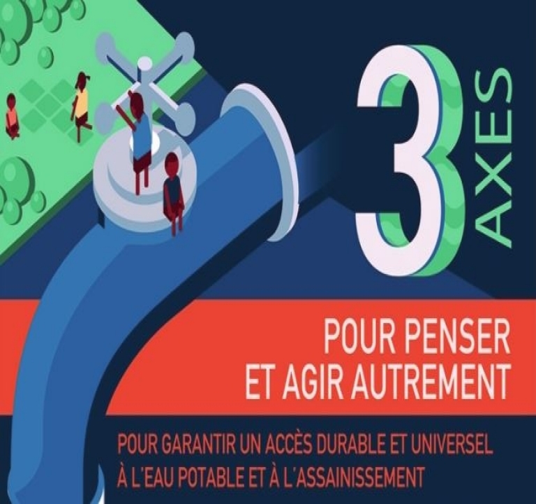 3 axes pour garantir un accès durable et universel à l'eau potable et à l'assainissement