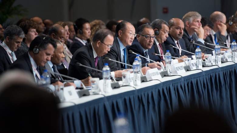 Lors des Assemblées annuelles, l'ONU, la Banque mondiale et la Banque islamique de développement ont annoncé une nouvelle initiative de financement pour la région MENA. Credit: Grant Ellis / Banque mondiale.