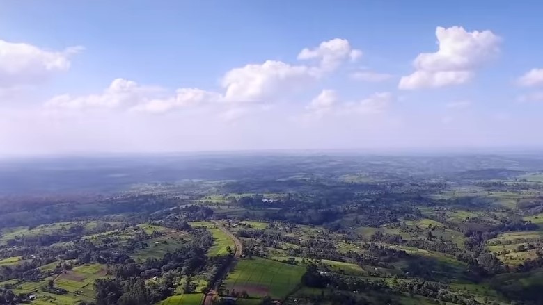 Paysage vu du ciel. Capital humain