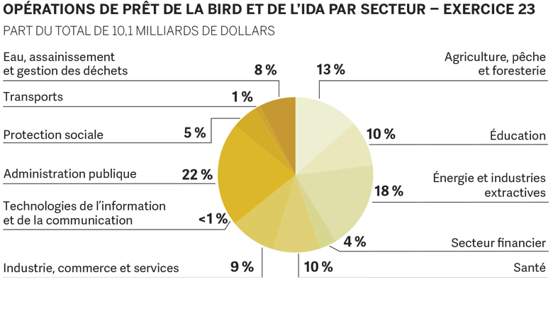 World Bank Annual Report 2023 - SAR Pie Chart 